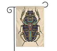 Drapeau Tatouage De Scarabée Triangulaire En Couleur, Mystique, Mystérieux, Râ, Égypte, Histoire, Animaux, Signes, Faune Décoratif Drapeaux Décoration Bannière, Pour Les Bureaux, Balcon, 30x45cm