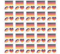 Drapeau tatouages résistant à la sueur visage corps décor autocollants coupe de Football allemagne ensemble de tatouage 25 pièces