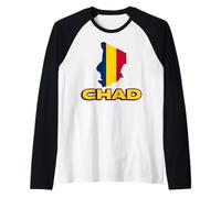 Drapeau tchadien du Tchad Patriotique Africain pour Hommes, Femmes, Enfants Manche Raglan
