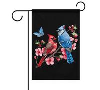 Drapeau tendance bleu geai cardinal 1 papillon, résistant, pour festivals, jardin, pelouse, intérieur et extérieur