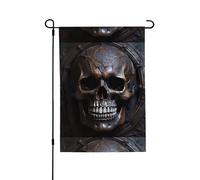 Drapeau tête de mort de couleur cuivre. Convient pour une utilisation en intérieur et en extérieur, parfait pour la maison, le jardin, les événements et les expositions patriotiques.