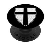 Drapeau teutonique de l'ordre Croix Chevalier Insigne Bras Bouclier PopSockets PopGrip Adhésif