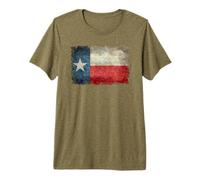 Drapeau Texan du Texas avec Un Look Grungy T-Shirt Haut de Gamme