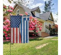 Drapeau texturé américain double face 28 x 40 pouces, décoration extérieure pour jardin