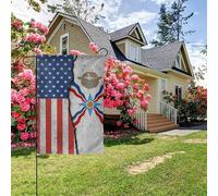 Drapeau texturé américain et assyrien double face 28 x 40 pouces, décoration extérieure pour jardin