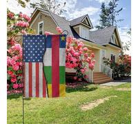 Drapeau texturé Amérique et Afrique centrale double face 28 x 40 pouces Décoration extérieure de jardin