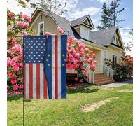 Drapeau texturé Amérique et Cap-Vert double face 28 x 40 pouces Décoration extérieure