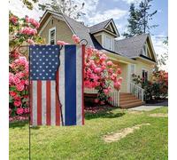 Drapeau texturé Amérique et Thaïlande double face 28 x 40 pouces, décoration extérieure pour jardin