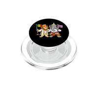 Drapeau Thaïlande Sénégal Racines thaïlandaises-sénégalaises PopSockets PopGrip pour MagSafe