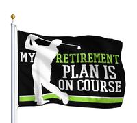 Drapeau Thème golf pour retraité Mon plan de Drapeau De Jardin