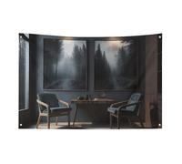 Drapeau « There Are Chairs in The Room » - 119,4 x 177,8 cm - Ne se décolore pas - Drapeau de bienvenue pour jardin, cour, maison - Décoration d'intérieur ou d'extérieur