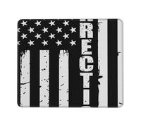 Drapeau Thin Silver Line, Partisan des Agents Correctionnels Tapis De Souris Gaming Petit Mousepad Bords Cousus Mouse Pad pour Voyage Travail Ordinateur 25X30Cm