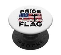 Drapeau « This is My Pride » - Croix de Jésus - USA - 4 Juillet PopSockets PopGrip Adhésif