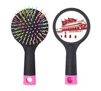 Drapeau Tiananmen Emblème chinois Rouge Salon Brosse à cheveux démêlante Base coussin