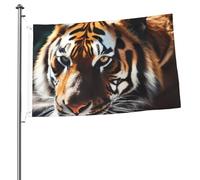 Drapeau tigre animal sauvage 6,1 x 91 cm imprimé double face drapeaux de jardin drapeau de cour pour l'extérieur drapeaux de vacances, bannière cadeau avec œillets toile de fond photo pour décoration
