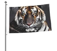 Drapeau tigre au repos 6 x 0,9 m avec impression double face pour l'extérieur, les vacances, bannière cadeau avec œillets, toile de fond pour photo pour décoration intérieure et extérieure