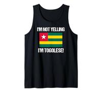 Drapeau Togo avec Inscription « I'm Not Yelling I'm Togo » Débardeur