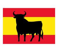 Drapeau Toro Espagnol - 10x6,8cm - Sticker/Autocollant