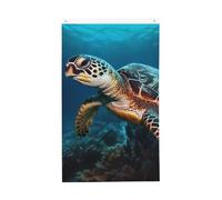 Drapeau tortue de mer 9,6 x 1,5 m Drapeau vertical double face pour jardin extérieur cour maison drapeau bannière bannière panneau décoration maison drapeaux de jardin pour accrocher au mur Poster