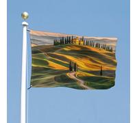 Drapeau toscan de l'Italie - 88,9 x 150 cm - Pour l'extérieur - Couleurs vives et résistantes à la décoloration - Très résistant - Double couture - Décoration de jardin et maison - Avec œillets