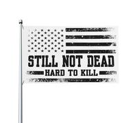 Drapeau « Toujours mort, difficile à tuer » avec inscription humoristique, 90 x 150 cm, panneau de jardin, bannière