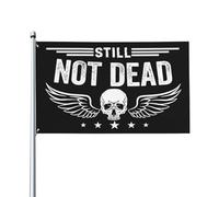 Drapeau « Toujours mort, difficile à tuer » avec inscription humoristique, 90 x 150 cm, panneau de jardin, bannière