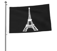 Drapeau Tour Eiffel De Paris Grand Drapeau Lavable Couleurs Resistant Exterieur Bannière, Pour Les Défilés, D'Intérieur, Balcon, 90x150cm