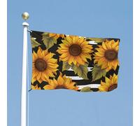 Drapeau tournesols de 61 x 88,9 cm pour l'extérieur - Couleurs vives et résistant à la décoloration - Très résistant à la décoloration - Double couture - Bannière de décoration de jardin et maison