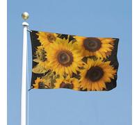Drapeau tournesols de 61 x 88,9 cm pour l'extérieur - Couleurs vives et résistant à la décoloration - Très résistant à la décoloration - Double couture - Bannière de décoration de jardin et maison