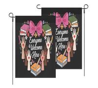 Drapeau Tout Le Monde Est Le Bienvenu Ici Jardin De Soutien Direct Aux Enseignants Œillets En Laiton Dans Drapeaux Couture Double Face Drapeau Pirate Pour Intérieur Saisonnière Bar 3X5Ft