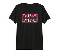 Drapeau Traditionnel Britannique Bleu/Rouge/Blanc fanatiques du Royaume-Uni T-Shirt Haut de Gamme