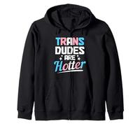Drapeau Trans Dudes are Hotter Transgenre Man Pride LGBTQ Sweat à Capuche