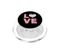 Drapeau transgenre en Forme de cœur PopSockets PopGrip pour MagSafe