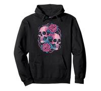 Drapeau transgenre Pride Trans Skull Roses Emo LGBTQ Sweat à Capuche