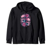 Drapeau transgenre Pride Trans Skull Roses Emo LGBTQ Sweat à Capuche