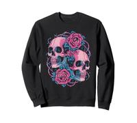 Drapeau transgenre Pride Trans Skull Roses Emo LGBTQ Sweatshirt