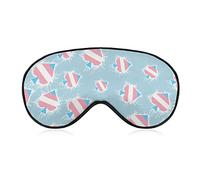 Drapeau transgenre Spades Ace Poker Sleeping Eye Mask Eye Shade avec sangle réglable Bandeau pour les voyages en avion