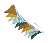 Drapeau triangle, drapeaux colorés du fanion - Guirlande de crèche réutilisable Guirlande de drapeau multicolore polyvalente - Drapeau coloré de la décoration de la fête de l