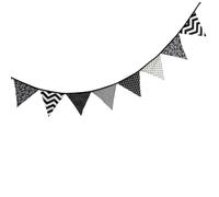 Drapeau Triangulaire Fanion Suspendu en Coton Blanc Réutilisable | Décoration Suspendue, pour Fête et Photoshoot, Forme Triangle, Bannière de Tente, Blanc