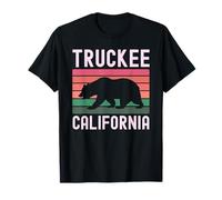 Drapeau Truckee California USA Vintage Cali Bear Tahoe 530 T-Shirt