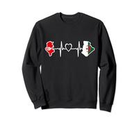 Drapeau Tunisie Algérie Tunisie Algérie Heartbeat Sweatshirt