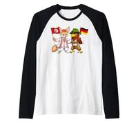 Drapeau Tunisie Allemagne Racines tunisiennes Allemand Manche Raglan