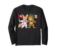 Drapeau Tunisie Mexique Racines tunisiennes Fier Mexicain Manche Longue