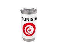 Drapeau Tunisie Moderne Gobelet isotherme en acier inoxydable double paroi