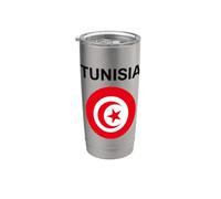 Drapeau Tunisie Moderne Gobelet isotherme en acier inoxydable double paroi