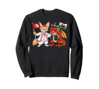 Drapeau Tunisie Pays de Galles Racines tunisiennes Gallois Sweatshirt