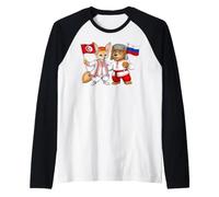 Drapeau Tunisie Russie Racines tunisiennes Fier Russe Manche Raglan