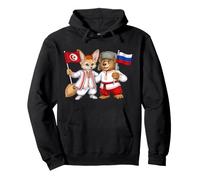 Drapeau Tunisie Russie Racines tunisiennes Fier Russe Sweat à Capuche