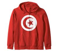 Drapeau Tunisie Tunisie - Grand Drapeau Tunisien Tunisie - Rouge Sweat à Capuche