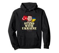 Drapeau Turc et ukrainien Selensky Stand avec l'Ukraine Sweat à Capuche